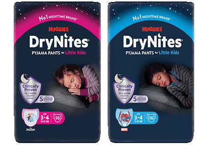 2 packs of huggies drynites pyjama pants age 3-5